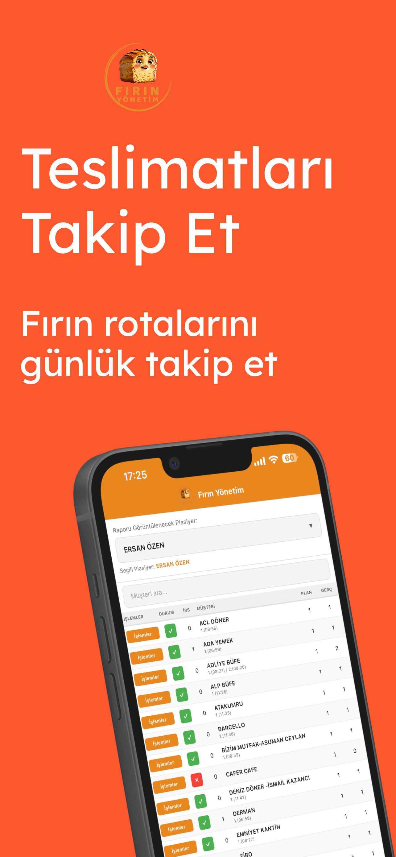 Fırınım uygulama ekran 1